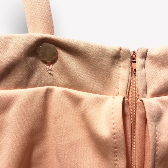 Vintage blouson dress | blush/peach gown - Picture 3 of 5